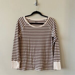 Hue-Stripe Cream & Brown Thermal
